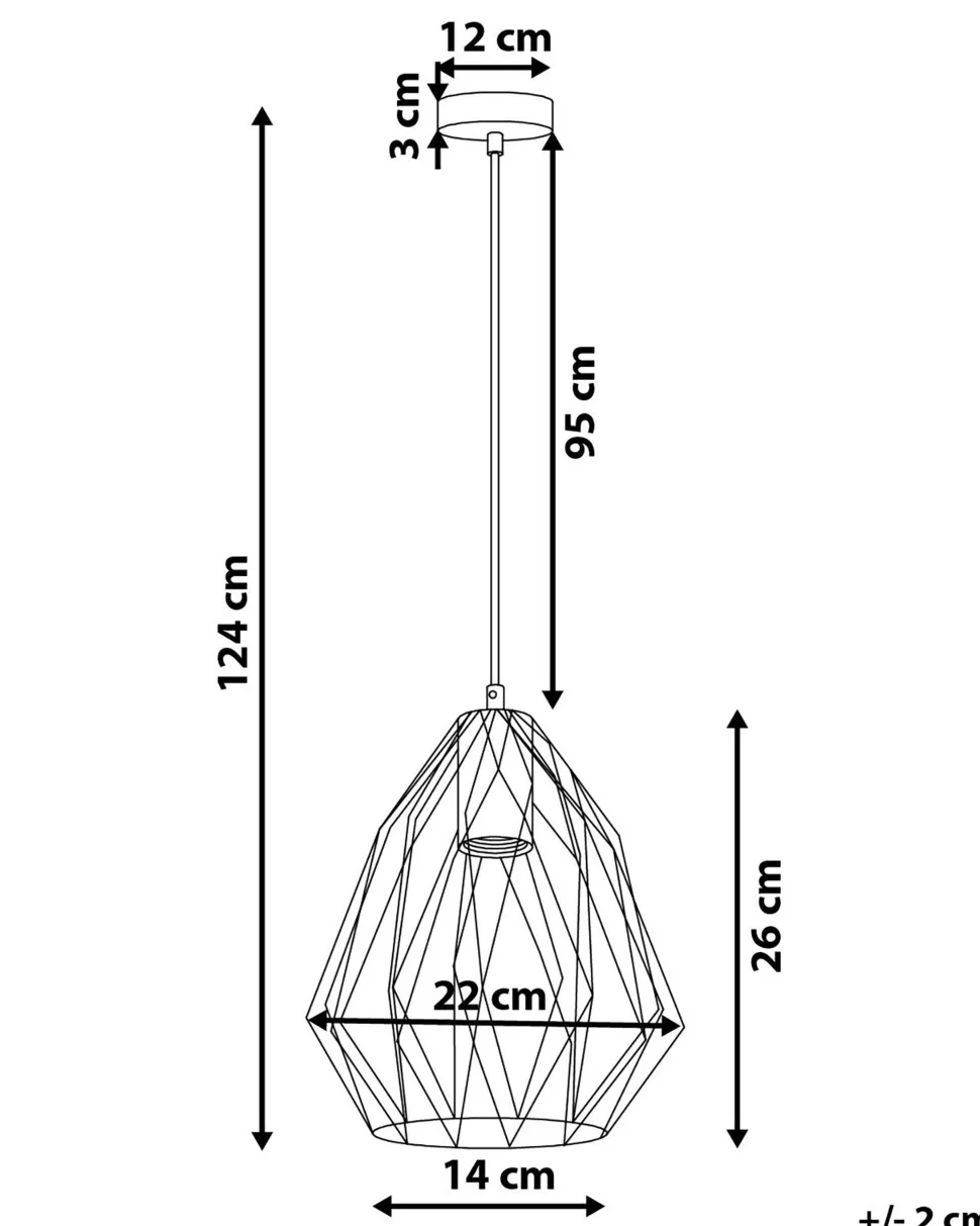 Candeeiro De Teto Em Metal Cor De Cobre Magra