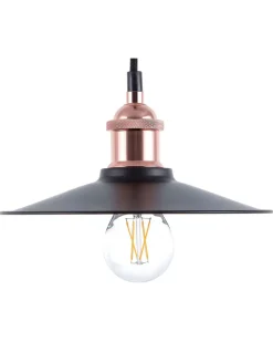 Candeeiro De Teto Em Metal Preto E Cor De Cobre Swift S