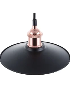 Candeeiro De Teto Em Metal Preto E Cor De Cobre Swift S