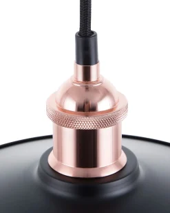 Candeeiro De Teto Em Metal Preto E Cor De Cobre Swift S