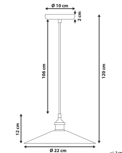 Candeeiro De Teto Em Metal Preto E Cor De Cobre Swift S