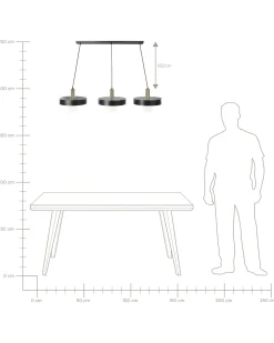 Candeeiro De Teto Em Metal Preto E Dourado Harena