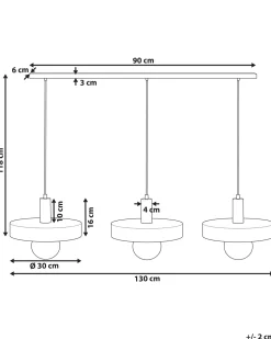 Candeeiro De Teto Em Metal Preto E Dourado Harena