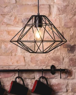 Candeeiro De Teto Em Metal Preto Guam