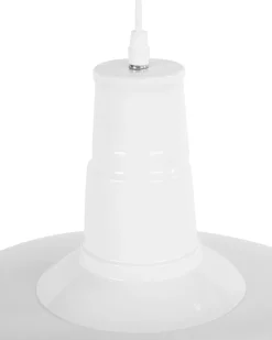 Candeeiro De Teto Em Metal Branco Bayou