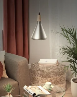 Candeeiro De Teto Em Metal Prateado O 17 Cm Arda