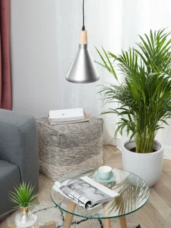 Candeeiro De Teto Em Metal Prateado O 17 Cm Arda