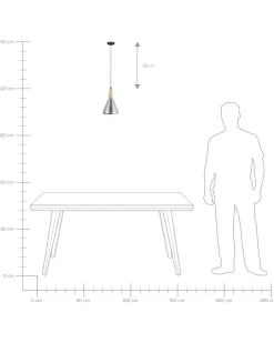 Candeeiro De Teto Em Metal Prateado O 17 Cm Arda