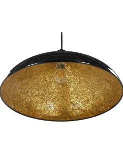 Candeeiro De Teto Em Metal E Vidro Preto Iskar