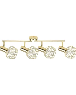 Candeeiro De Teto Em Metal Dourado Chenab