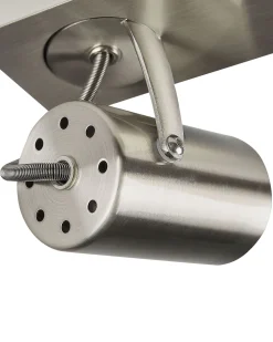 Candeeiro De Teto Em Metal Prateado Para 2 Lampadas Klip