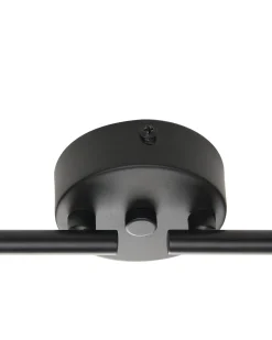 Candeeiro De Teto Em Metal Preto Com 4 Projetores Golok