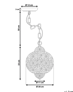 Candeeiro De Teto Em Metal Prateado Tyne