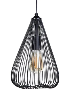 Candeeiro De Teto Em Metal Preto Conca