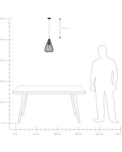 Candeeiro De Teto Em Metal Preto Conca