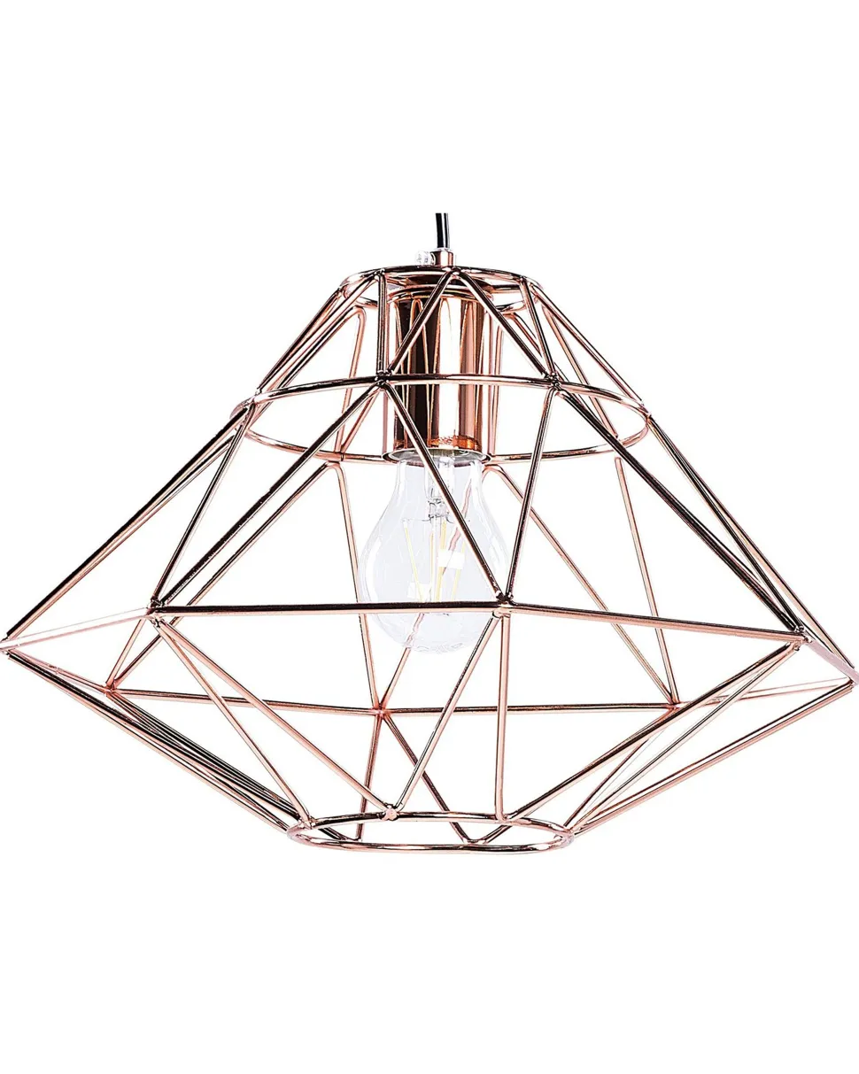 Candeeiro De Teto Em Metal Cor De Cobre Guam