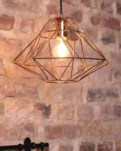 Candeeiro De Teto Em Metal Cor De Cobre Guam