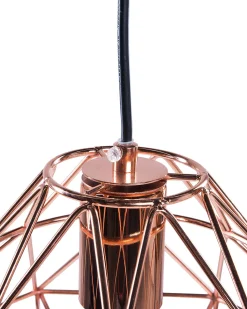 Candeeiro De Teto Em Metal Cor De Cobre Guam