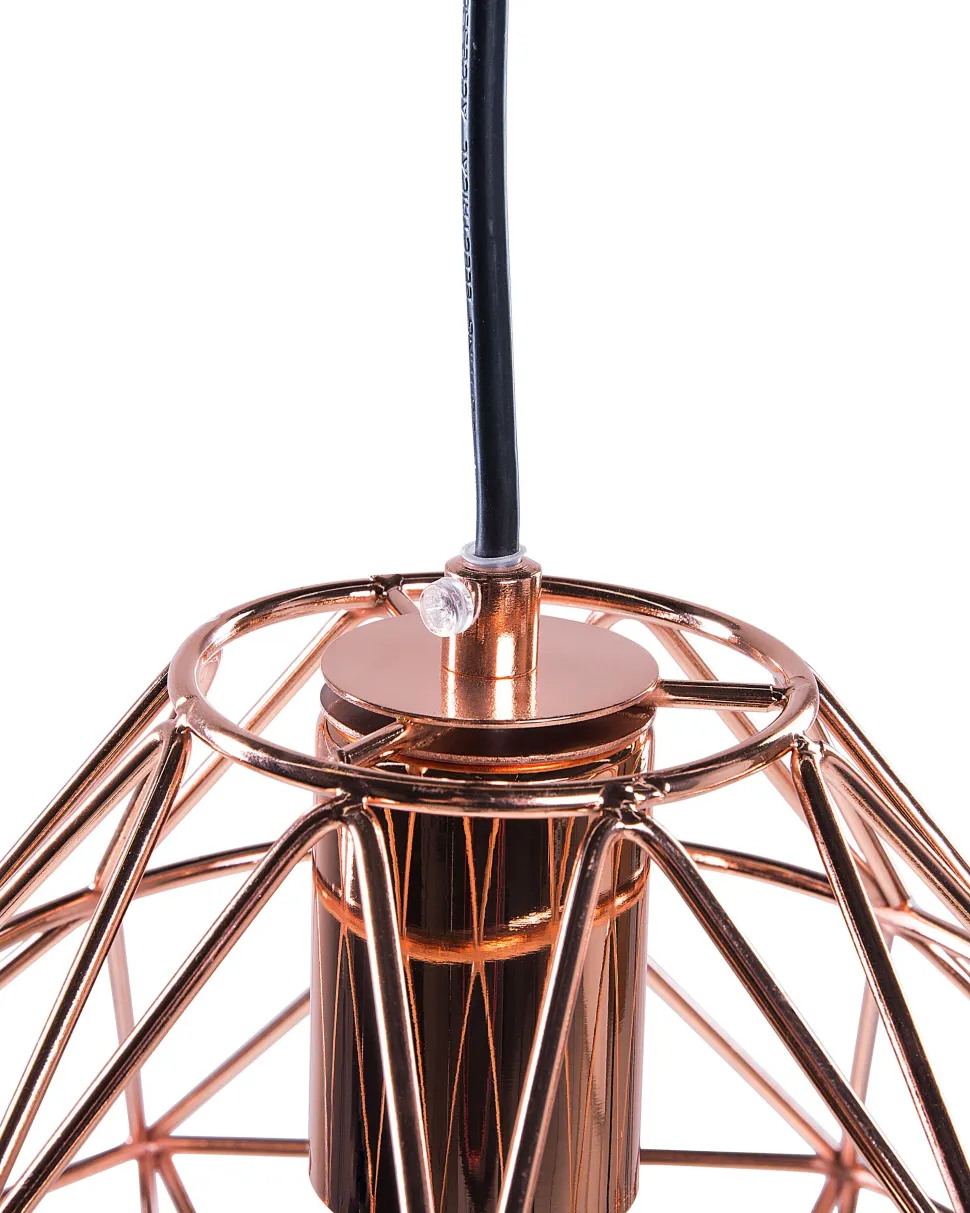 Candeeiro De Teto Em Metal Cor De Cobre Guam