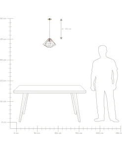 Candeeiro De Teto Em Metal Cor De Cobre Guam