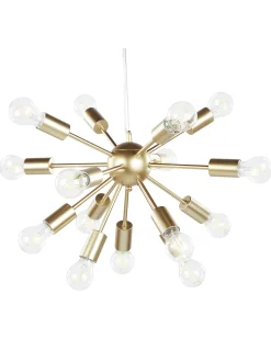 Candeeiro De Teto Em Metal Dourado Balagas