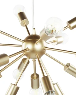 Candeeiro De Teto Em Metal Dourado Balagas