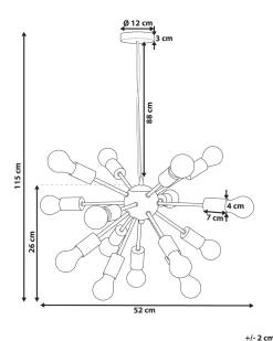 Candeeiro De Teto Em Metal Dourado Balagas