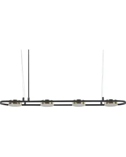 Candeeiro De Teto Em Metal Preto E Cor De Bronze 85 Cm Mali