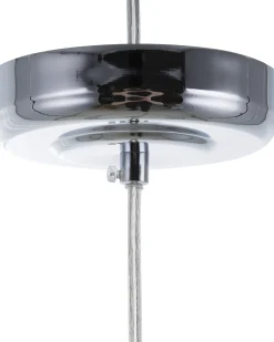 Candeeiro De Teto Em Metal Cromado E Cristal De Acrilico Tenna S