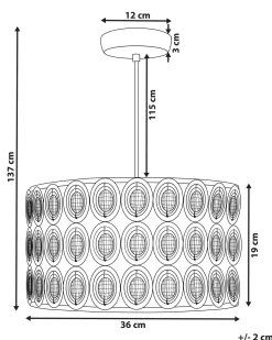 Candeeiro De Teto Em Metal Cromado E Cristal De Acrilico Tenna S