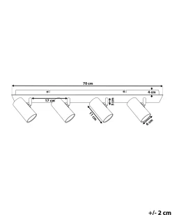 Candeeiro De Teto Em Metal Prateado Rosetta