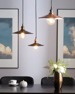 Candeeiro De Teto Em Metal Preto E Cor De Bronze Swift L