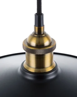 Candeeiro De Teto Em Metal Preto E Cor De Bronze Swift L