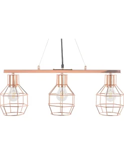 Candeeiro De Teto Em Metal Cor De Cobre Orne