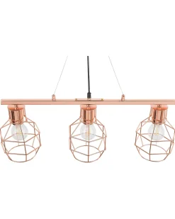 Candeeiro De Teto Em Metal Cor De Cobre Orne