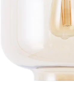 Candeeiro De Teto Em Metal E Vidro Cor De Cobre Lanata