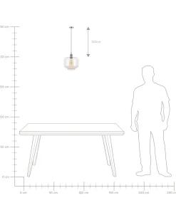 Candeeiro De Teto Em Metal E Vidro Cor De Cobre Lanata