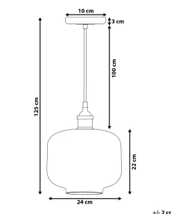 Candeeiro De Teto Em Metal E Vidro Cor De Cobre Lanata