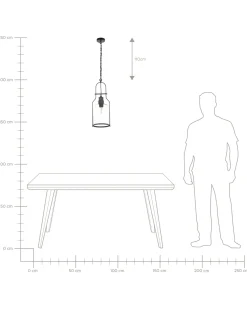 Candeeiro De Teto Em Metal Preto Bashilo
