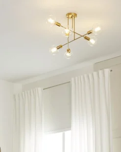 Candeeiro De Teto Em Metal Cor De Bronze Kidane