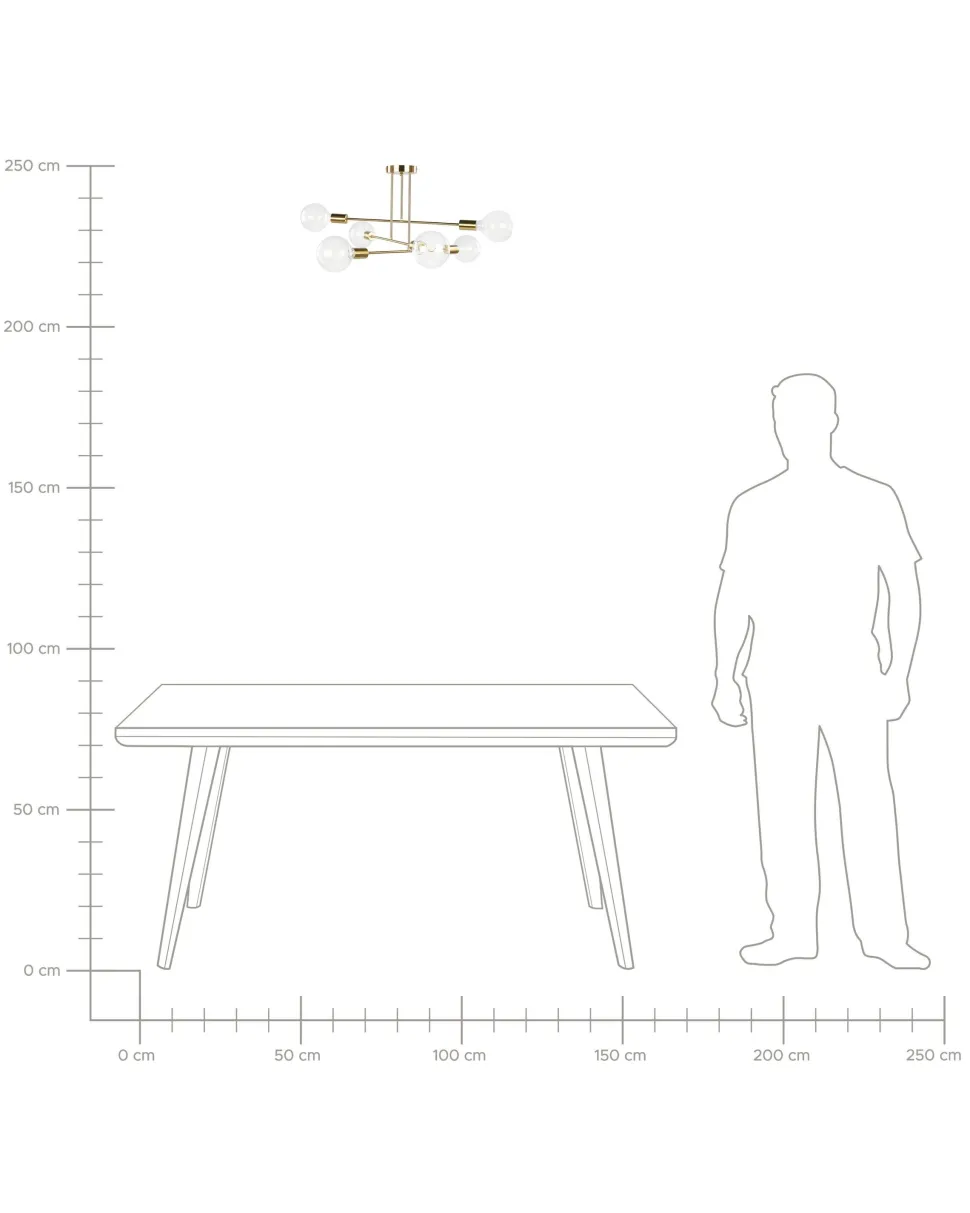 Candeeiro De Teto Em Metal Cor De Bronze Kidane