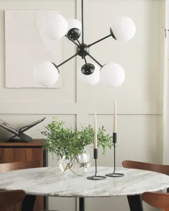 Candeeiro De Teto Em Metal Preto Adawro