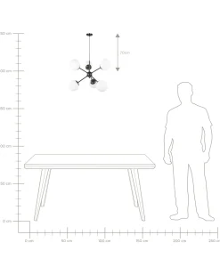 Candeeiro De Teto Em Metal Preto Adawro