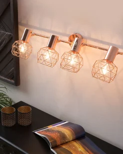 Candeeiro De Teto Em Metal Cor De Cobre Chenab