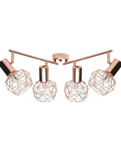 Candeeiro De Teto Em Metal Cor De Cobre Chenab