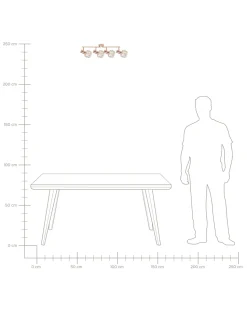 Candeeiro De Teto Em Metal Cor De Cobre Chenab