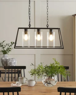 Candeeiro De Teto Em Metal Preto Muger
