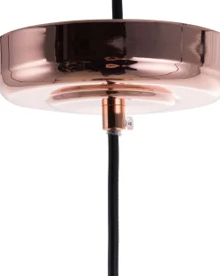 Candeeiro De Teto Em Metal Preto Em Gaiola Cor De Cobre Tresa