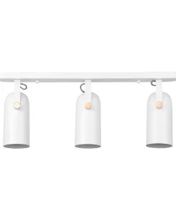 Candeeiro De Teto Em Metal Branco Com 3 Focos Tyria