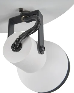 Candeeiro De Teto Em Metal Preto E Branco 3 Luzes Baro